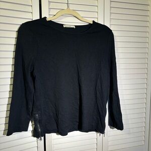 Marine Layer Black long sleeve shirt with zippers large